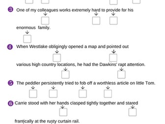 Identifying nouns, verbs, adjectives and adverbs