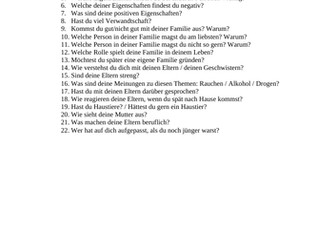 GCSE German Speaking Questions  + Recordings