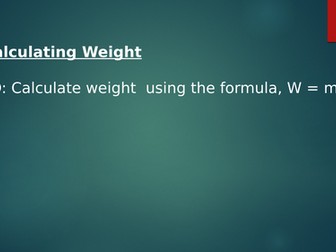 Calculating Weight