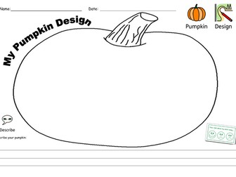 Pumpkin Design sheet EYFS SEND Halloween