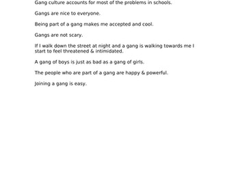 Drama KS3 Gangs SOW