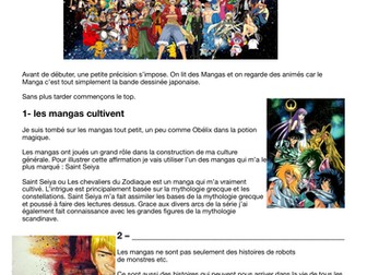 Manga - French Reading Comprehension