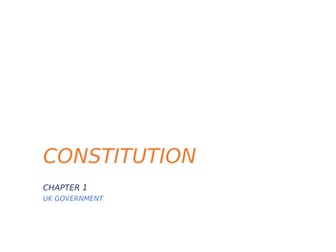 A-level Politics UK Constitution