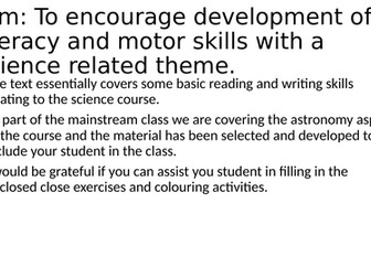 Special Ed/Special Needs - Space and Science resources