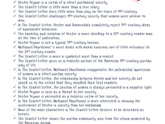 THE SCARLET LETTER: POSSIBLE TITLES