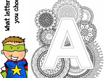 Mindfulness Colouring - Alphabet