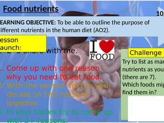 Food and Digestion WHOLE UNIT - Exploring science (Year 8)