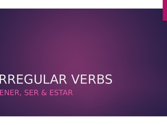SER / ESTAR / TENER powerpoint with exercises AND ANSWERS