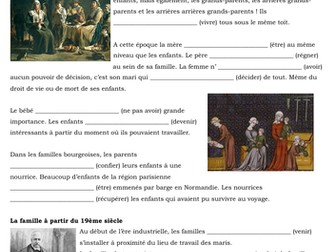 Verbes à conjuguer - Famille