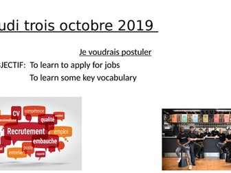 Je voudrais postuler module 7