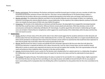 Streetcar and Malfi comparisons