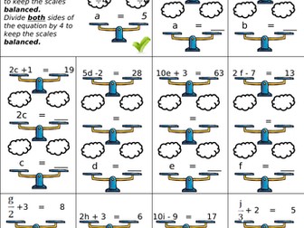 Solving Two-Step Equations using balancing method