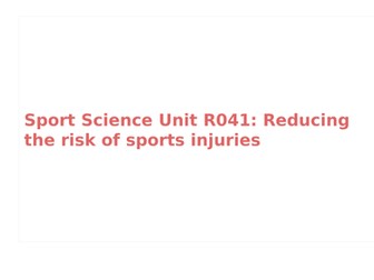 OCR Cambridge National Sport Science Revision Cards