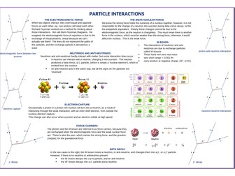 'Prevision' Particle interaction