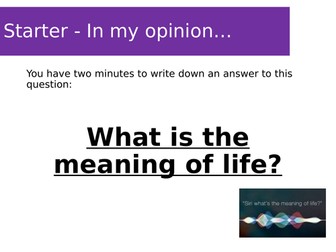 'The Meaning of Life' Philosophy Lesson