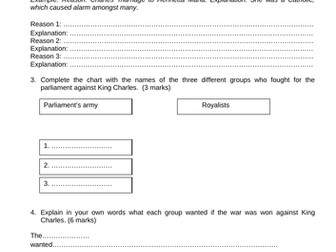 English civil war assessment