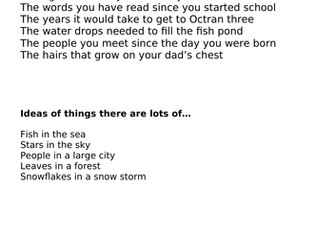 List poems - 3 lessons differentiated