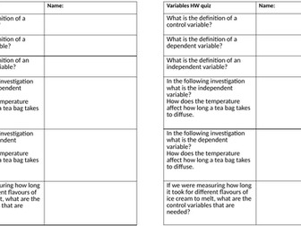 Variables quiz