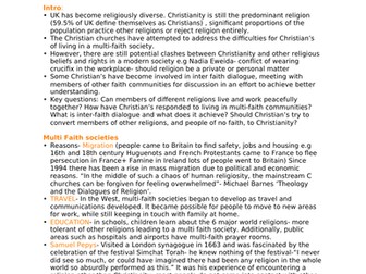 OCR RELIGIOUS STUDIES- Religious Pluralism and Society NOTES