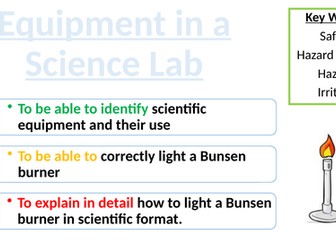 Equipment and Bunsen Lighting