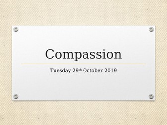 Compassion value week 1 assembly