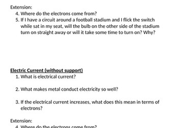AQA GCSE Electricity Lesson 02 - Current, Charge and Q=Ixt