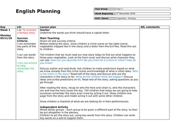 Supertato planning Year 1