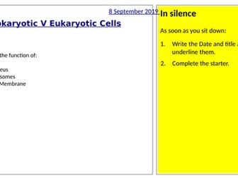 Prokaryotic V Eukaryotic Cells