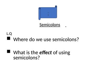 Level 9 Punctuation (Semicolons)