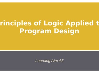 Btec National Level 3 IT Unit 4 Programming Learning Aim A5