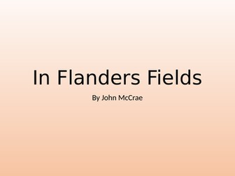 In Flanders Fields analysis KS2
