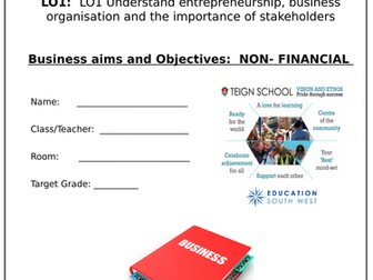 Business Studies:  Financial and Non Financial  Objectives