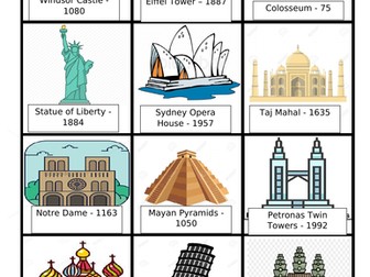 Timeline - Famous Buildings Activity