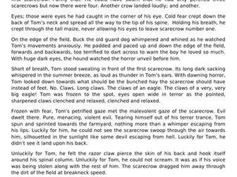 Writing a horror story lesson PowerPoint