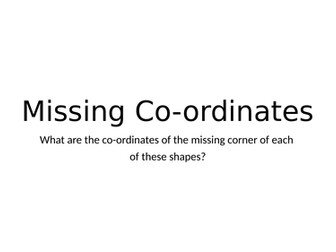 Missing Co-ordinates of shapes