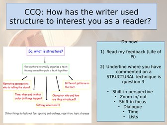 Language Paper 1 Question 3- Life of Pi