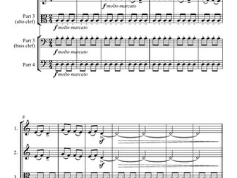 Country Dance for 4 instruments