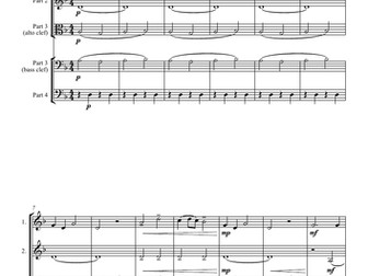 Song of the Volga Boatman - arrangement for 4 instruments