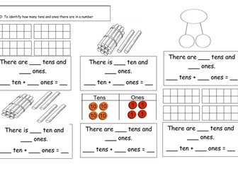 Year 1- Place Value- Identifying how many tens and ones in a number