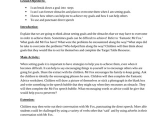 Fantastic Mr Fox-Going for Goals PSHE