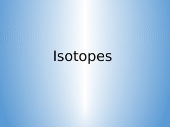 Isotopes (Chemistry)