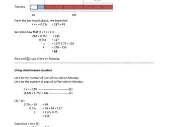 Solving Complex Problem Using Bar Modelling