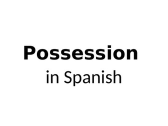 Expressing Possession with "de " in Spanish