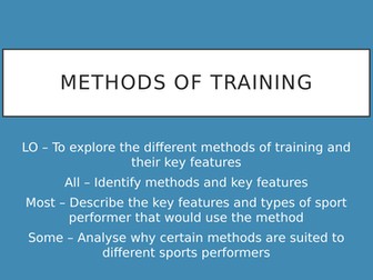 Methods of training and altitude training