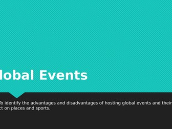 Global events Cambridge IGCSE PE