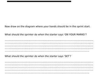 Sprint start coaching sheet