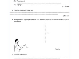 Light Worksheet