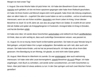 Text: Charity / voluntary work (from the "Klara" series)