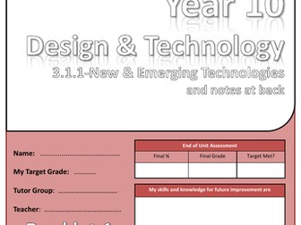 GCSE Design Technology New and Emerging Technologies