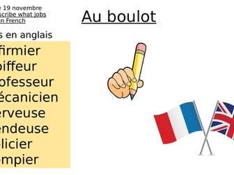 French jobs: reading, writing and  speaking